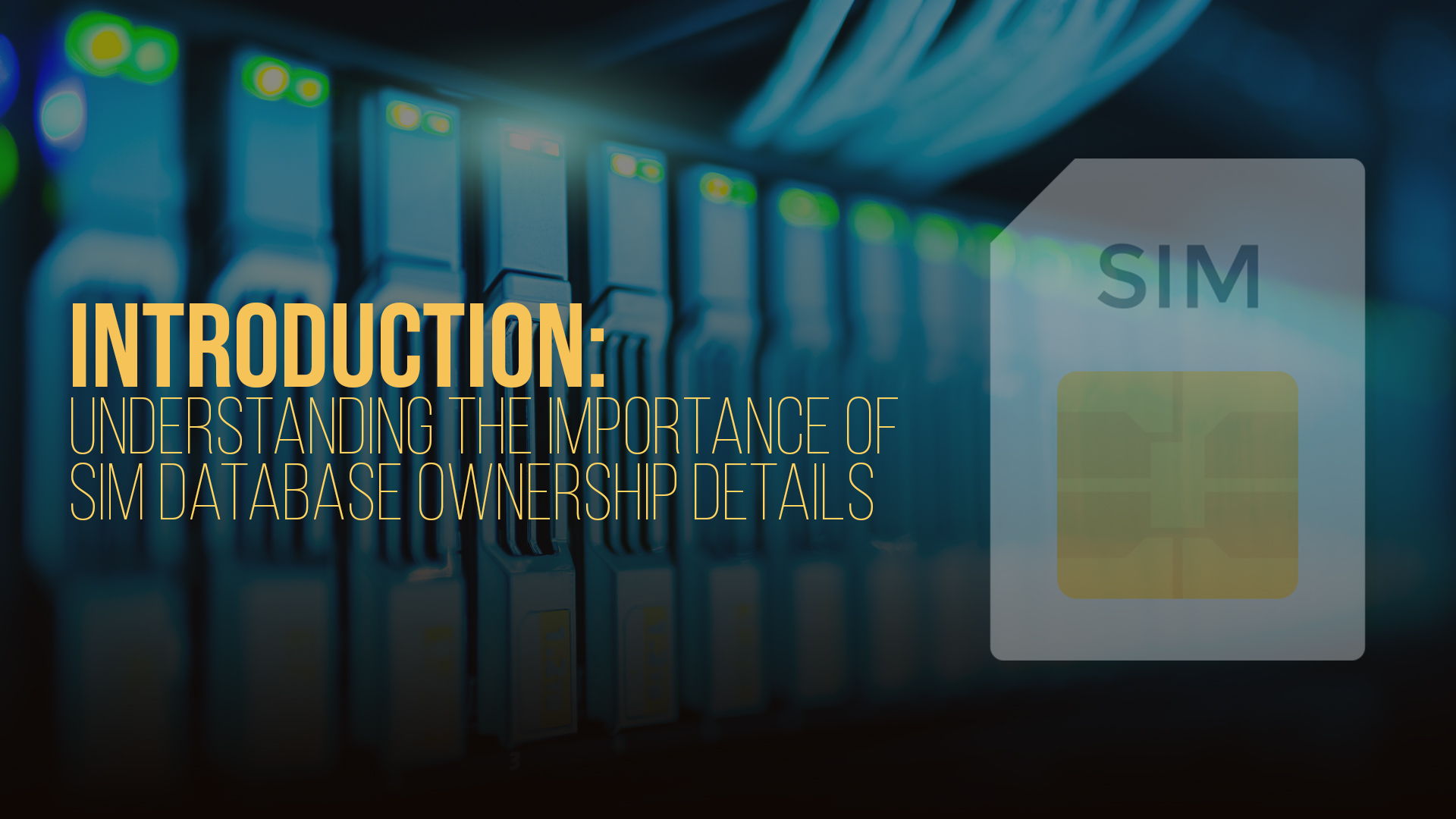 Introduction: Understanding the Importance of SIM Database Ownership Details