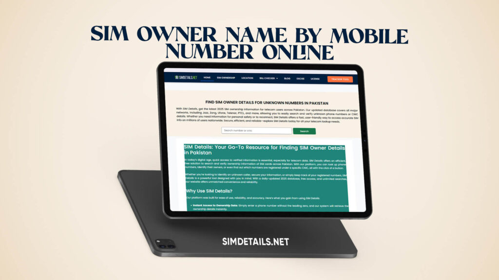 SIM Owner Name by Mobile Number Online